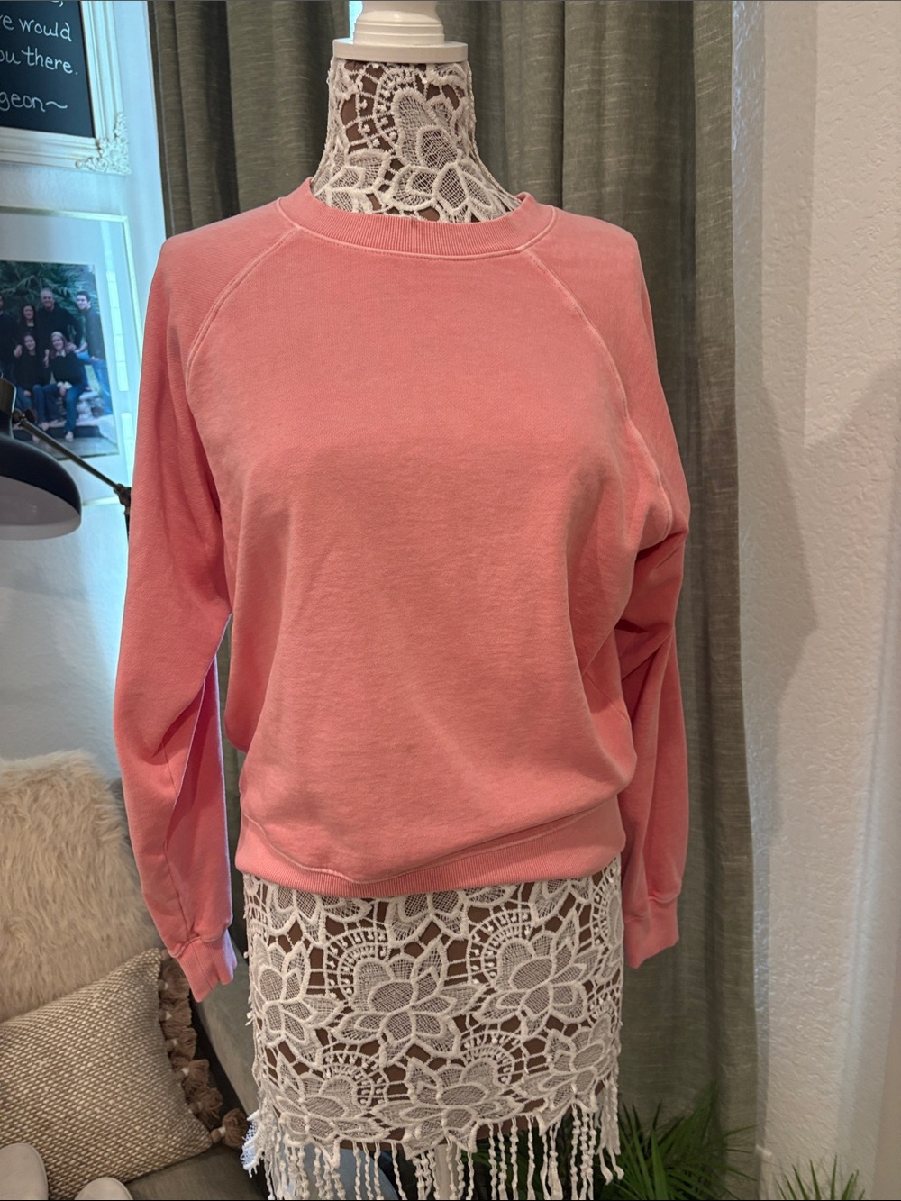 Old Navy Coral Pink Crewneck Sweatshirt